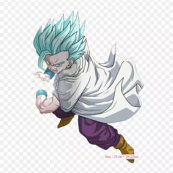 Нашивки для сумки для одежды, термонаклейки с утюгом на термонаклейках Dbz Gohan Ssj2, Гохан Гоку, моющиеся теплопередачи