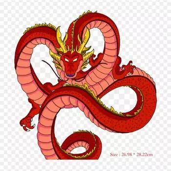 Нашивки для сумки для одежды, термонаклейки с утюгом на термонаклейках Shenlong Render Shenron Goku, моющиеся теплопередачи