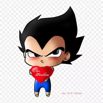 Нашивки для сумки для одежды, термонаклейки с утюгом на термонаклейке Vegeta Y Bulma Chibis Vegeta Bulma, моющиеся теплопередачи