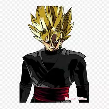 Нашивки для сумки для одежды, термонаклейки с утюгом на ssj2 Goku Black Goku Super Saiyan, моющиеся теплопередачи