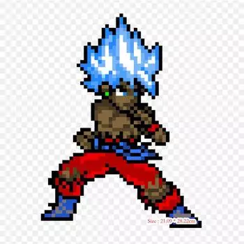 Нашивки для сумки для одежды, термонаклейки с утюгом на термонаклейках Goku Pixel Goku Super Saiyan, моющиеся теплопередачи