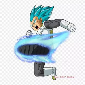 Нашивки для сумки для одежды, термонаклейки с утюгом на термонаклейках Vegeta Ssgss, прозрачные Vegeta Goku, моющиеся теплопередачи