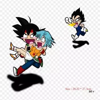 Нашивки для сумки для одежды, термонаклейки с утюгом на термонаклейке Bardock, забавный узор Bardock Vegeta, моющийся, теплопередача