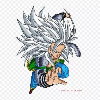 Нашивки для сумки для одежды, термонаклейки с утюгом на термонаклейках Goku Ssj5 Goku Vegeta, моющиеся теплопередачи с узором