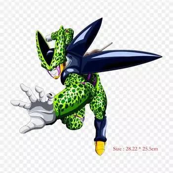 Нашивки для сумки для одежды, термонаклейки с утюгом на термонаклейках Dbz Cell Cell Goku, моющиеся теплопередачи