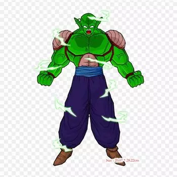 Нашивки для сумки для одежды, термонаклейки с утюгом на пикколо, полная мощность, пикколо, узор Гоку, моющиеся, теплопередача