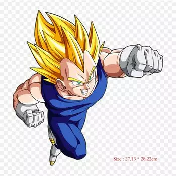 Нашивки для сумки для одежды, термонаклейки с утюгом на термонаклейке Super Saiyan Vegeta Dbz Vegeta Goku, моющиеся теплопередачи