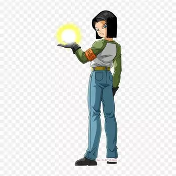 Нашивки для сумки для одежды, термонаклейки с утюгом на Android 17 Dbs Android 17 Dragon Ball Super Pattern, моющиеся теплопередачи