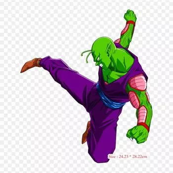 Нашивки для сумки для одежды, термонаклейки с утюгом на термонаклейках PNG Piccoro King Piccolo, моющиеся теплопередачи