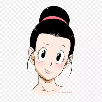 Нашивки для сумки для одежды, термонаклейки с утюгом на термонаклейке Chi Dragon Ball Face Chi-chi Goku, моющиеся теплопередачи