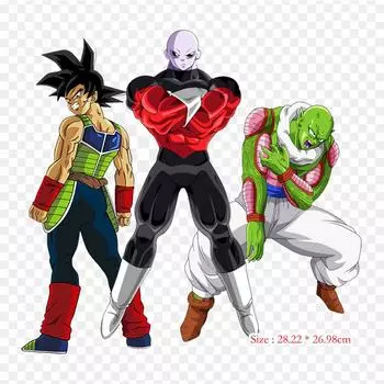 Нашивки для сумок с одеждой Термонаклейки Bardock Render Bardock Raditz Pattern Стирающиеся Термонаклейки