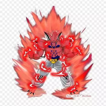 Нашивки для сумок с одеждой, термонаклейки с рисунком Majin Buu Shenron Goku, моющиеся, термопереводные