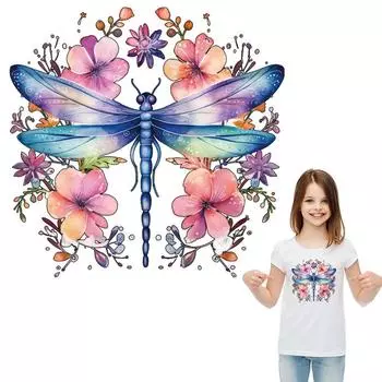 Нашивки на одежду Наклейки с животными Виниловые наклейки уровня A, моющиеся Термопресс Толстовки своими руками Топы Термонаклейки Стрекоза