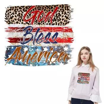 Нашивки с буквами «Боже, благослови Америку», футболка Parches Ropa, термопресс, аппликация, толстовки «сделай сам», наклейки на одежду, аксессуары «сделай сам», патч