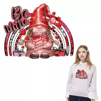 Нашивки с буквами для одежды Валентина Гном Parches Ropa Наклейки для одежды Футболка Термопресс Аппликация Толстовки Нашивки своими руками Наклейки