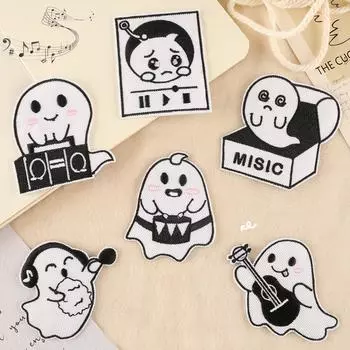 Нашивки с черепом, вышивка для футболки, джинсов, железные аппликации, обувь, сумки, наклейки для одежды, значки, пришивные значки в стиле рок 6.5x6.1cm