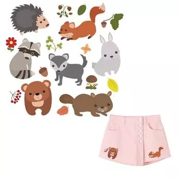 Нашивки с цветочной аппликацией Little Ainmal, моющиеся виниловые толстовки «сделай сам», топы, термопресс, термонашивки, детская футболка