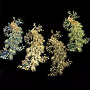 нашивки с изображением Феникса для одежды, аппликация, пришивные нашивки с вышивкой, наклейки из ткани павлина, аксессуары для одежды