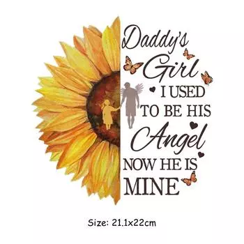 Нашивки с изображением подсолнуха для одежды Etter Наклейки для толстовок с капюшоном Термопресс Аппликации Parches Ropa Футболка Diy Наклейки для одежды Термоперенос