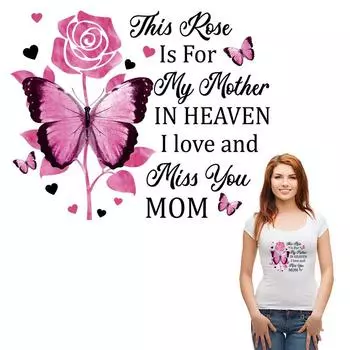 Нашивки с наклейками на одежду с розовыми бабочками, наклейки на футболки, термонаклейки Ropa, аппликации на одежду, самодельные термонаклейки