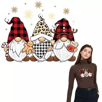 Нашивки с термонаклейками на одежду Подарок Санта-Клаусу Толстовки своими руками Parches Ropa Наклейки на одежду Футболки Термопресс Аппликация в виде полосок