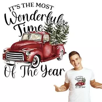 Нашивки с термонаклейками Рождественские наклейки на машину Толстовки Diy Parches Ropa Термопресс Аппликация Футболка Наклейки для одежды Термоперенос