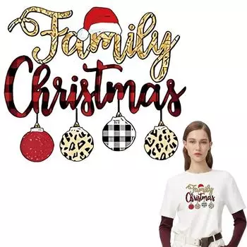 Нашивки с термонаклейками Рождественские наклейки Наклейки на одежду Футболки Толстовки Сделай сам Термопресс Аппликации Parches Ropa Значки Наклейки