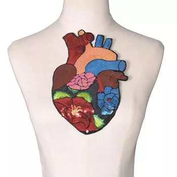 Нашивки с вышивкой в виде сердца для одежды, нашивки с нашивками в полоску, наклейка в стиле панк, на заказ