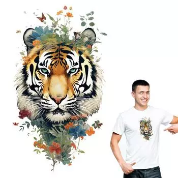 Нашивки Tiger Punk Термоклеящиеся накладки Ropa Diy Наклейки для одежды Толстовки Футболки Термопресс Аппликации Термонаклейки