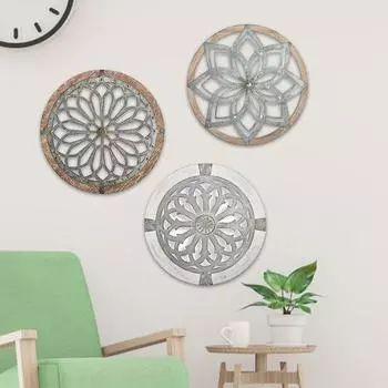 Наследие, круглая настенная живопись, изысканный настенный декор, деревянная современная легкая сетка, круглая настенная подвеска для украшения гостиной 2