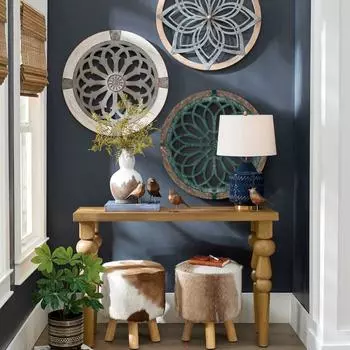 Наследие круглые настенные художественные настенные медальоны-акриловые подвесные украшения для домашнего ресторана