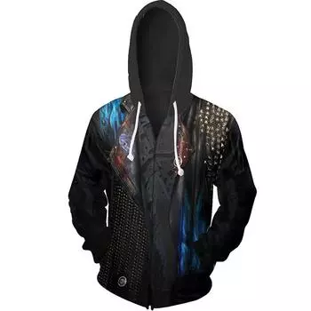 Наследники 3 Худи Костюм для косплея Толстовка на молнии Куртка Унисекс L