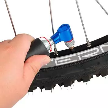 Насос CO2 для велосипедного адаптера, велосипедный насос, накачка алюминиевых шин, мини-ручной насос, без картриджа CO2 синий