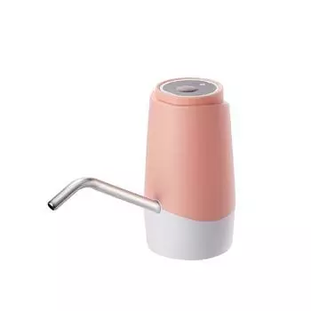 Насос для бутылок с водой, зарядка через USB, автоматический насос для питьевой воды, портативный электрический дозатор воды, переключатель для устройства для перекачки воды розовый