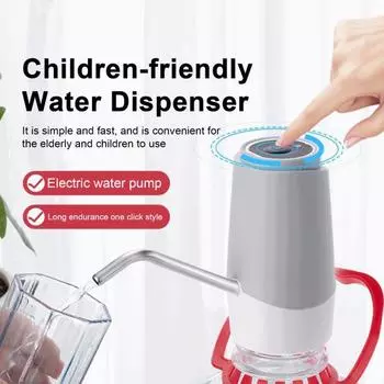 Насос для дозирования воды. Управление одним касанием. Герметичность. Универсальная совместимость. Простая установка. Электрическая зарядка через USB. Автоматический водяной насос. синий