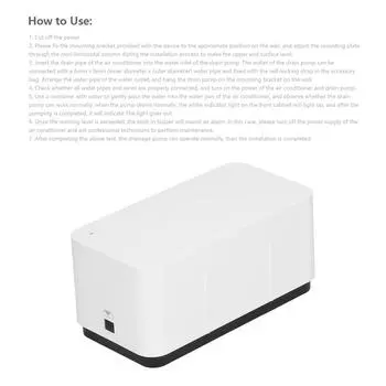 Насос для кондиционирования воздуха, бесшумный насос для подъема конденсата, дренажная система, детали для сборки 5060 Гц 110–240 В 220V&CN белый