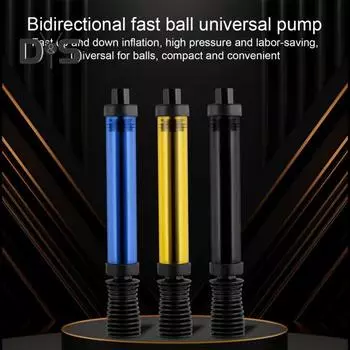 Насос для мячей, спортивный воздушный насос для мячей, портативный ручной насос с гибким шлангом для баскетбольных, футбольных, йога-мячей, плавательных колец, воздушных шаров жёлтый