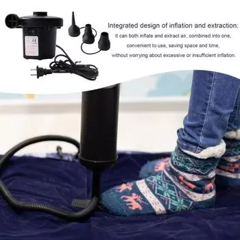 Насос для надувных изделий Электрический воздушный насос/дефлятор Насосы для надувных кроватей Портативный насос для матрасов 220 В переменного тока/12 В постоянного тока Электрический воздушный насос