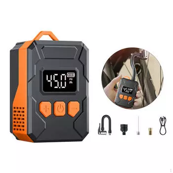 Насос для накачивания шин, мощный воздушный насос, цифровой манометр для мотоцикла, мяч и плавательный круг для велосипеда