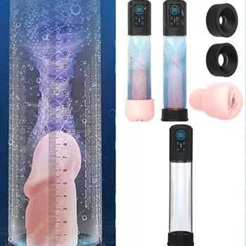 Насос для пениса, увеличитель пениса, удлинитель 3 в 1, мужской вибратор, электрический вакуумный насос для пениса с 4 всасываниями, 3 режимами тренировки A