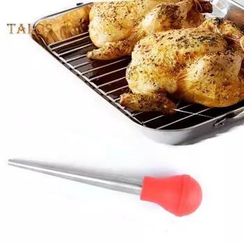 Насос для приправы мяса индейки шприц игла инжектор щетка кухонный инструмент для приготовления пищи красный