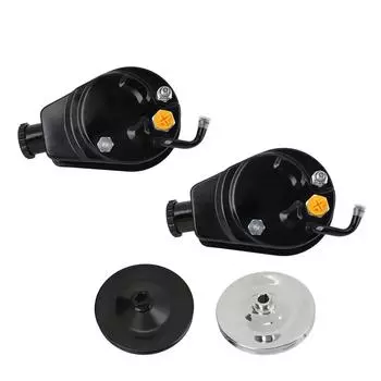 Насос гидроусилителя рулевого управления со шпоночным пазом шкива, замена насоса рулевого управления для Saginaw Style Plated Silver