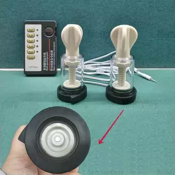 Насос-присоска, массажер, электрошоковые зажимы для сосков, секс-игрушки, электрический шок, вакуумный усилитель груди, стимуляция клитора/сосков Sucker n cable nHost