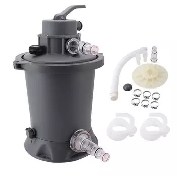 Насос с песочным фильтром на 800 галлонов, 60 Вт, картриджный фильтрующий насос для бассейна, вилка европейского стандарта, 220–240 В переменного тока, для 1100–18100 л S