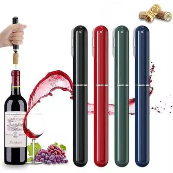 Насос воздушного давления, открывалка для бутылок вина, портативный штифт из нержавеющей стали, легкий штопор для удаления пробки, инструменты для домашней вечеринки, инструменты для любителей вина 1 PCS чёрный