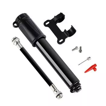 Насос высокого давления для велосипеда, баскетбола, надувной мини-портативный маленький насос со шлангом One size чёрный