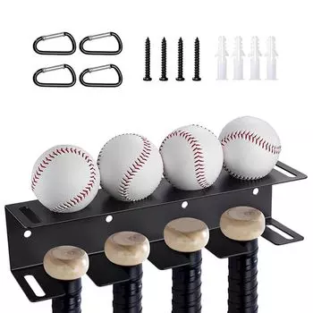 Настенная бейсбольная бита Bat Wall Tension, легко удерживается для организации бейсбольного пространства, экономит 4 подставки, монтируется, стойка, стойка для 4 рук, установка, инструменты, (3488см,