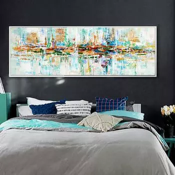 Настенная декоративная живопись Абстрактное искусство Картина маслом на холсте Плакаты и принты Настенная картина на стене Декор комнаты без рамки 20*40cm