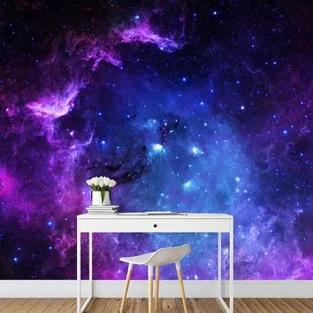 Настенная Галактика Съемные обои Наклейка на стену Вселенная Галактика Сцена Настенная роспись для спальни Гостиная Домашний декор стены 200 cm(W) x 140 cm(H)
