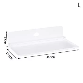 Настенная Экономия Места Складная Полка для Хранения Без Перфорации Держатель для Телефона Полка для Хранения Wi-Fi Роутера Органайзер для Ванной L